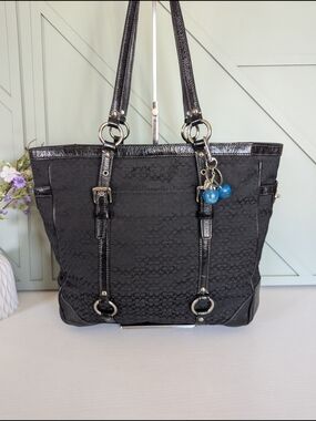Vintage Coach Signature Gallery Jacquard Tote Bag